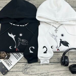 Black and White Dragon Hoodies